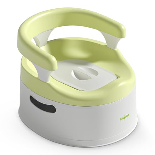 Baybee Western Toilet Potty Seat for Kids, Baby Toilet Training Seat Chair with Anti-Slip Armrest, Backrest, Removable Tray, Portable Baby Potty for Toddler Travel Kids Potty Seat (Green)