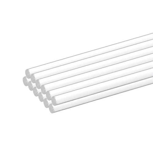 Image of MECCANIXITY 12pcs Acrylic Round Rods 1 /8 inch x 12 inch Clear Acrylic Dowel Rods Sticks Plastic Sticks Strip for DIY Crafts Lighting Gardening Decoration - 3mm x 300mm