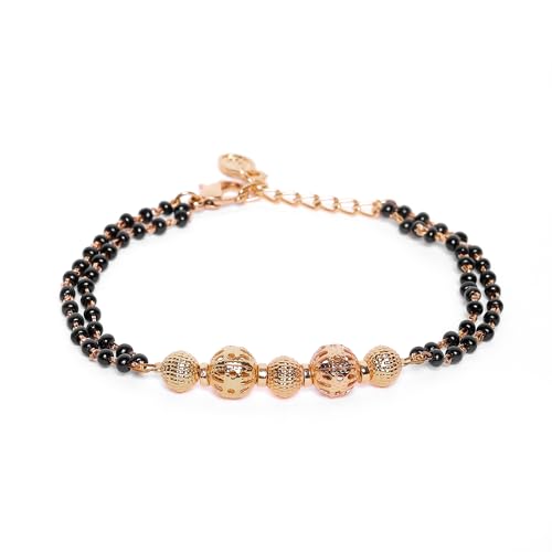 Estele 24kt Gold Plated Mangalsutra Bracelet with Fireball Charms and Decorated Elements for Women, One Size (101939 BR) (B098BLRFXQ) Amazon Price History, Amazon Price Tracker