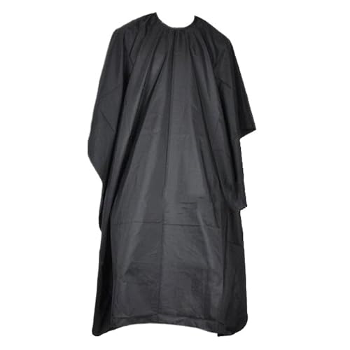 KJUUQBZL Capa de Corte de Pelo Profesional for peluquería, Bata de Tela for salón de peluquería, Peluquero, Capas de Corte de Pelo Impermeables Negras, 148x120cm 88(1pc)