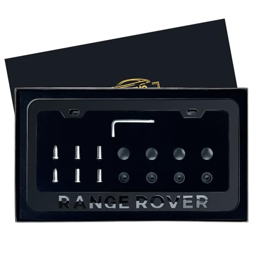 Montables, Electronics YEVEDUO Marco de matrícula para accesorios Range Rover, compatible con soporte de placa negro Range Rover, vehículos de EE. UU., Canadá, 2 unidades en 1 caja...