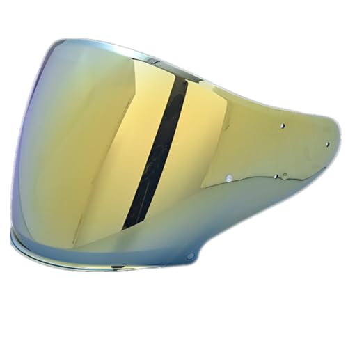 対応SHOEI J-Cruise 1代 2 代J-Force 4 CJ-2 バイク用ヘルメットシールド UVカット 紫外線吸収 ヘルメットバイザー アフターパーツ 交換用 バイクアクセサリー ゴールド