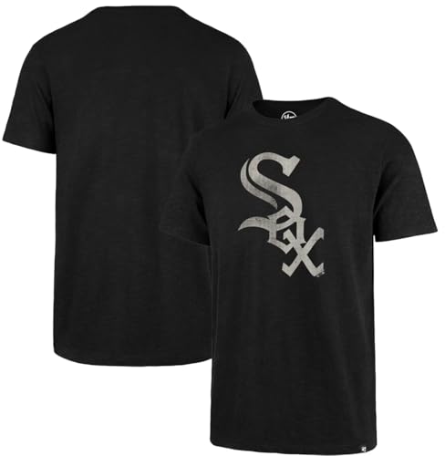 Image of 47 Brand MLB Men's Team Color Distressed Imprint Primary Logo Short Sleeve Baseball T-Shirt