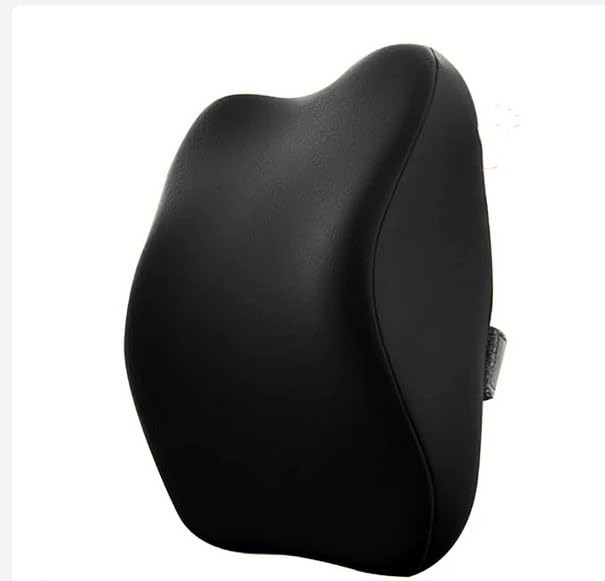 Image of PROTEGO Universal Memory Foam Car Neck Rest Pillow with Washable Velvet Cover | Relieves Neck Pain | Ergonomic Support Orthopedic Cushion Ultra Soft| for All Hatchback SUV Sedan Cars |Black (Medium)