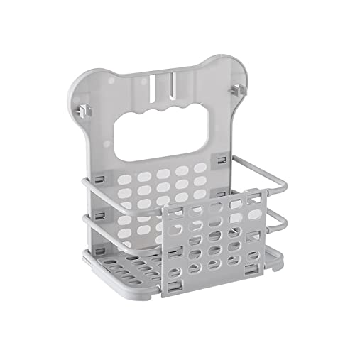 Wzxhew Cesta de lavandería plegable de plástico pequeña para la ropa sucia, cesta colgante con asa, cesta de lavandería plegable alta para almacenamiento adecuada para cesta pequeña para baño (D,