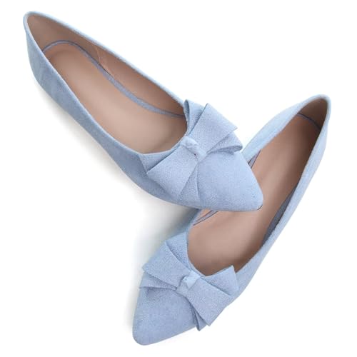 Image of SAILING LU Women's Bow-Knot Pointed Toe Ballet Flats