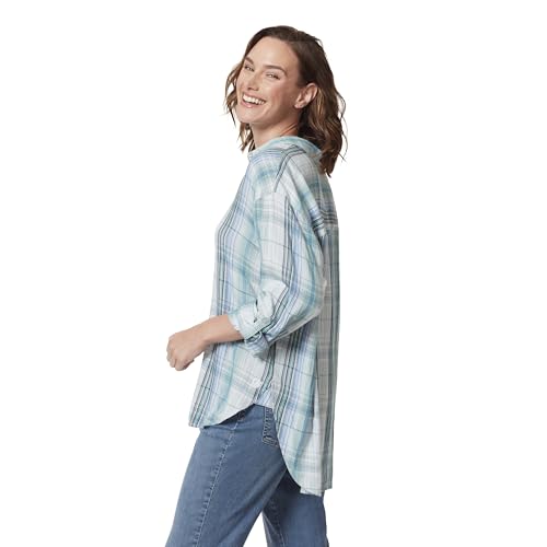 Image of Gloria Vanderbilt Women's Amanda Oversized Button Down Shirt with Roll-tab Sleeves