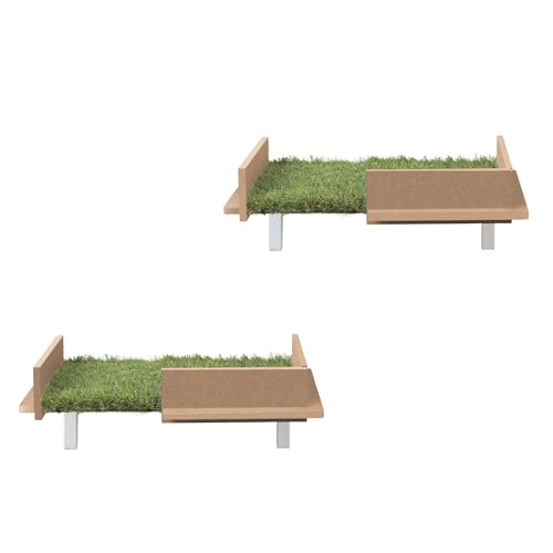 On2 Pets Cat Shelves Wall-Mounted Cat Trees Cat Furniture for Climbing, Playing and Relaxing, Set of 2, Indoor Cat Shelf Made in USA… (Zen Green, Box)