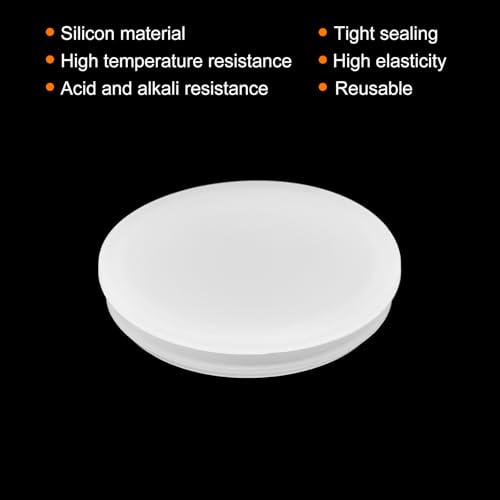 Image of MECCANIXITY 1pcs Silicone Snap in Locking Hole Plugs,60.6mm /2.4 Inch Mounting Diameter Narrow Groove Width 5mm Panel Seal Cover Round for Kitchen Bulkheads Waterproof Sealing Plugs Clear