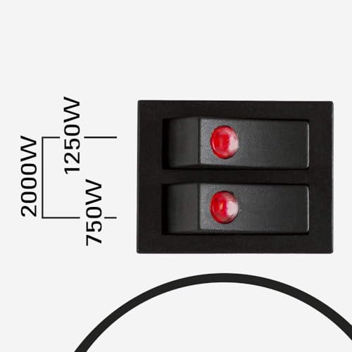 Kamberg - Convecteur - Chauffage - Radiateur Électrique - 3 niveaux de puissance avec Thermostat - Chauffage silencieux, rapide à faible consommation - 2000 W - Blanc – vue 3