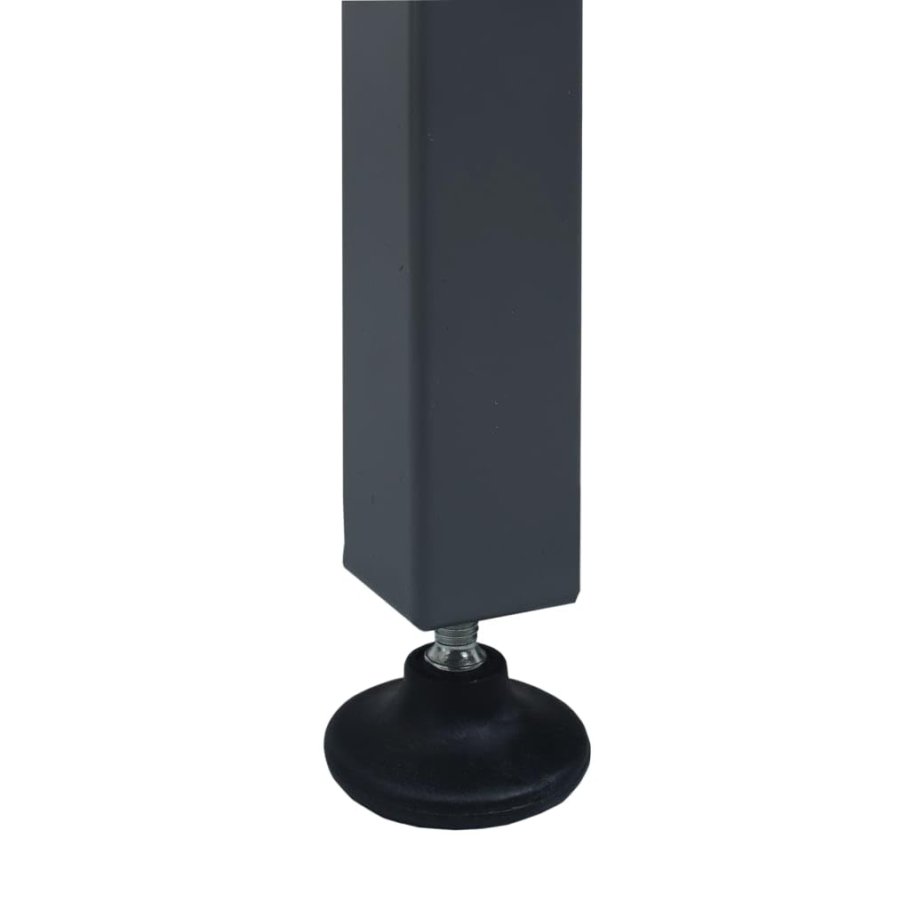 vidaXL Banco de Trabajo Garaje Superficie Grande Herramientas de Trabajo Mesa Estación Plataforma Estable de Acero Negro 120x60x85 cm