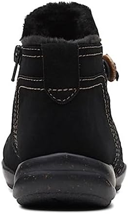 Clarks Women's Roseville Aster Ankle Boot, Black Suede, 9 Wide | Image 5