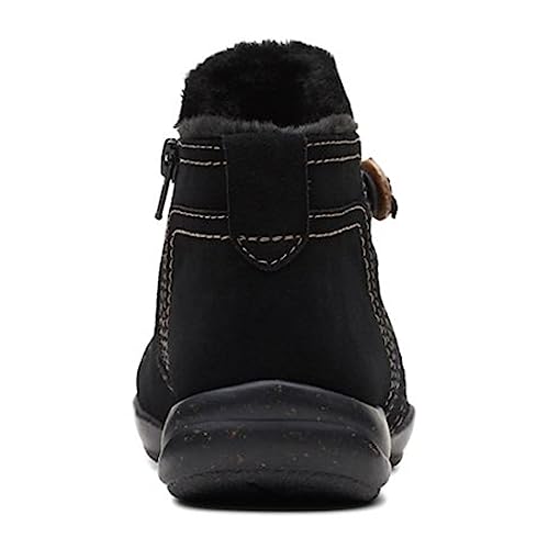 Clarks Clarks Women's Roseville Aster Ankle Boot, Black Suede, 5 Medium US