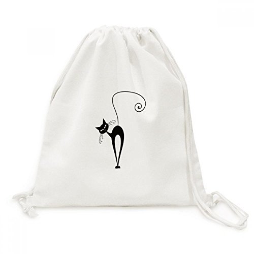 Chat noir d'Halloween sac à dos en toile idéal pour vos sorties de l'automne