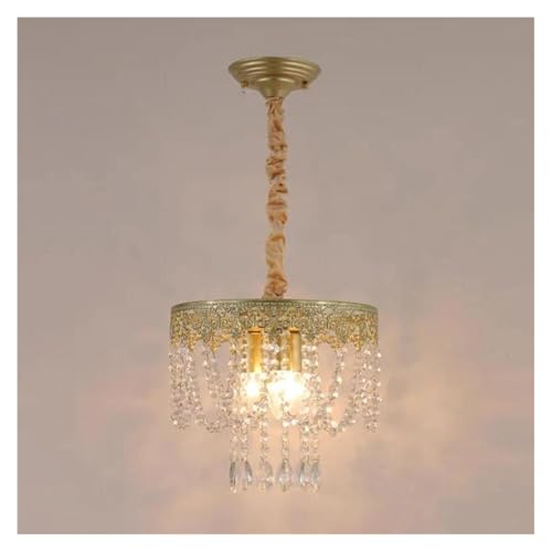 Lustre suspension LED dorée haut de gamme abat-jour verre salon chic