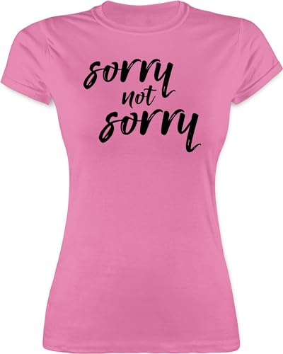 Shirt Damen - Sprüche Statement - Sorry not Sorry - L - Rosa - Shirts Funshirts mit Aufschrift I'm Tshirt Statements-Shirts Statements t-Shirt Damen-Statement-t-Shirt sprüchen￼ t Statement-Shirt