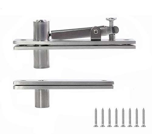 Dele Pivot Hinge, Heavy Duty 360 Degree Rotating Hinge for Wood Doors, Adjustable