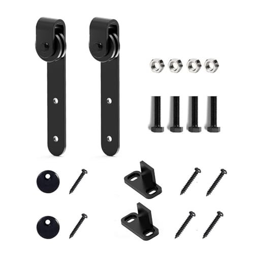 1 Establecer gabinete Barn Barn Dood Kit de hardware Super Mini Puerta corredera Fardware Kit de hardware Top Mount Hager Track Closet(A)
