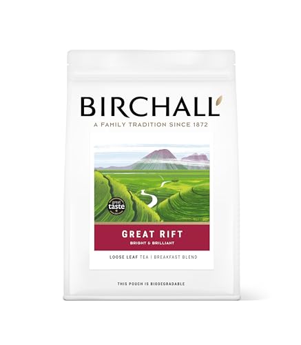 Birchall Tea, Great Rift Breakfast Blend, Breakfast Black Tea Bursting with Full Flavour, Prefect Loose Leaf Tea Gift Set, 250g Loose Leaf Tea