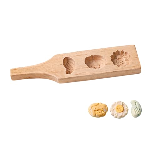 Molde de madera con forma de loto para tartas de luna, hecho a mano, para amantes de la repostería, equipo profesional de panadería