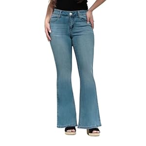 1822 Denim Women’s Petite 29″ Mid- Rise Flare in Miles