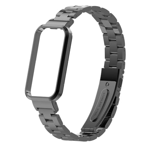 Image of Compatible for Xiaomi Redmi Smart Band Pro Strap,Redmi Smart Band Pro Stainless Steel Metal Replacement Bands Straps Watchband Accessories for Xiaomi Redmi Smart Band Pro Bracelet