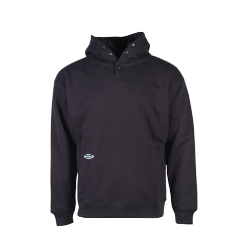 Image of Arborwear Double-Thick Hooded Pullover Sweatshirts For Men - Heavyweight Hoodies With Snap Neck Collar and Handwarmer Pouch
