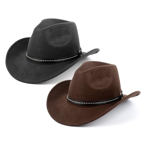 Chapeaux de cowboy pour femmes et hommes chapeaux d'extérieur feutre chinlon enroulables