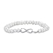 Produktbild Braut Weiß Süßwasser Kultiviert Knopf Perle Unendlichkeit Armband Für Frauen Für Abschlussball Für Teen Silber Vergoldet Messing