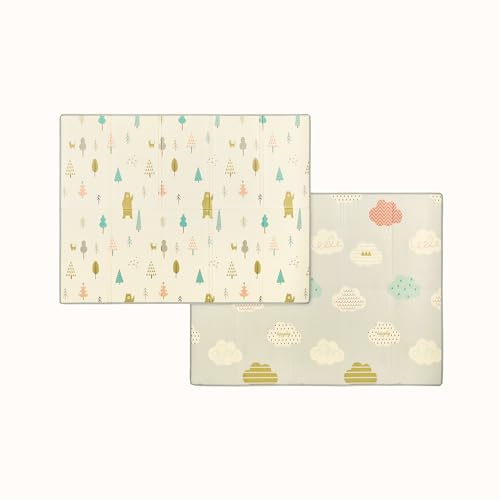 Image of Dream On Me Play Time Reversible Baby Playmat, Foldable Extra Large Thick Foam Crawling Playmats for Toddlers, Waterproof Portable Playmat for Babies
