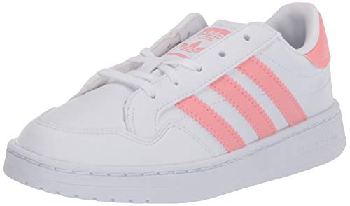 adidas Originals Kids Unisex's Team Court Sneaker, FTWR White/Glory Pink/core Black, 11K M US Little Kid