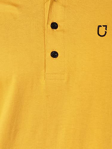 Image of Urbano Fashion Men's Solid Henley Neck Slim Fit Full Sleeve Cotton T-Shirt