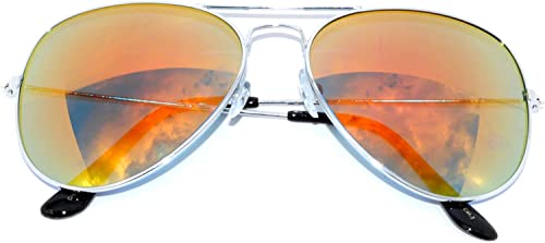 Image of OWL Classic Aviator Style Sunglasses Metal Frame Colored Lens UV 400 Unisex