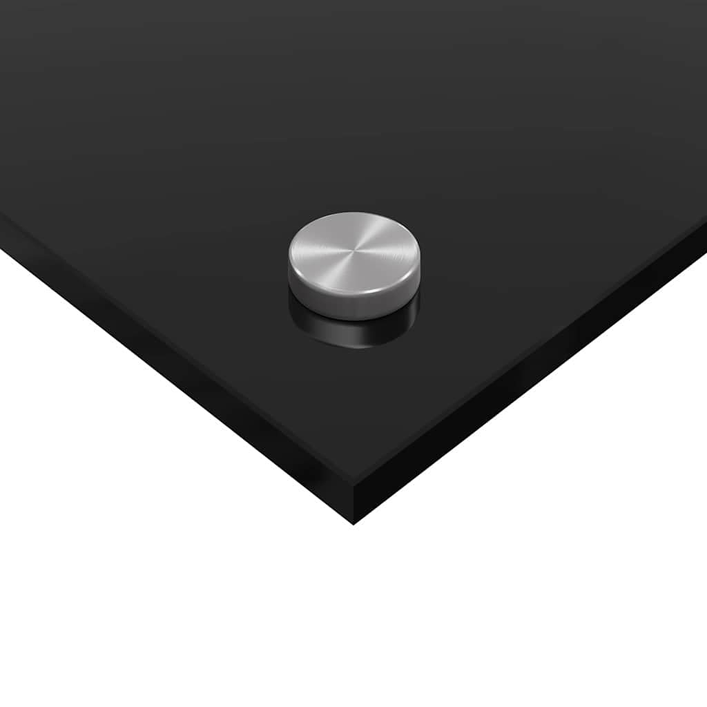 vidaXL Schienale da Cucina Nero 90 x 50 cm Vetro temperato, Design da Cucina alla Moda: Schienale in Vetro, Parete Resistente al Calore, estetica Moderna per la ristrutturazione