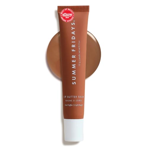 Image of Summer Fridays Tinted Lip Butter Balm - Conditioning Vegan Lip Balm for Instant Moisture, Shine & Hydration - Sheer-Tinted, Soothing Skincare - Iced Coffee (.5 Oz)