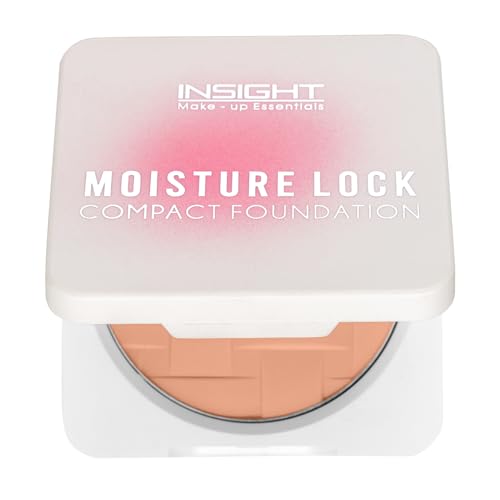 INSIGHT Moisture Lock Compact Foundation – Soft Sand (11g) | Matte Finish | Blocks Excess Oil | Weightless Formula for All Day Comfort | Infused with Vitamin E