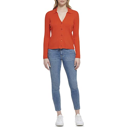 Image of Calvin Klein Women's Rib Cardi Button Front