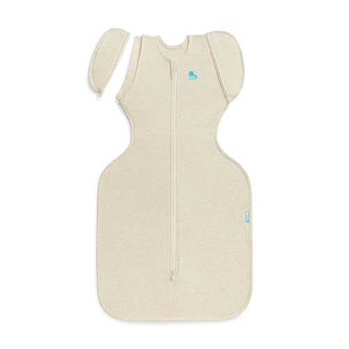 Love To Dream™ Swaddle UP™ Transition Bag, Large 8.5–11 kg – Twigs Oatmeal | Snug Fit with Zip-Off Wings | 1.0 Tog Ideal for Spring & Summer (20–24°C) | Machine Washable Stretch Cotton & Double Zip