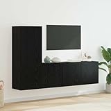 Matériau durable et finition soignée Fabriqué en bois d'ingénierie de qualité avec finition lisse chêne noir, ce meuble TV console assure robustesse et résistance à l'usage quotidien, garantissant un meuble télévision durable et esthétique pour votre media console.