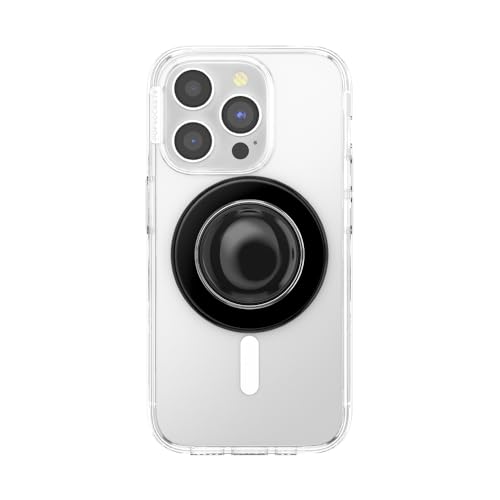 Image of PopSockets Phone Grip for MagSafe with Kickstand, Magnetic Stand, Swappable Top, Secure Hold for iPhone MagSafe Cases, Phone & Tablet Grip - BonBon Black