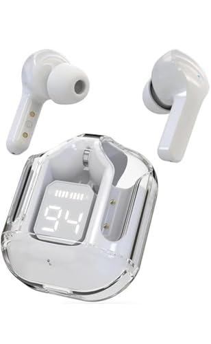 Image of in-Ear Wireless Earbuds, Ultrapods max TWS Bluetooth Earphones with Charging Case and LED Digital Display, Microphone, Works with iPhone Android and Bluetooth Devices (WHITE , BLACK , GREEN)