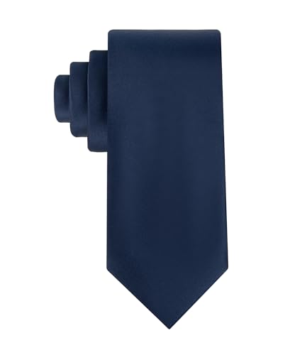 Haggar Mens Satin Solid Tie Navy One Size