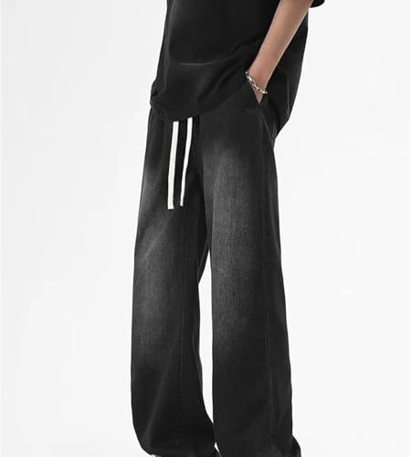 Mens Jeans Summer Lightweight Breathable Thin Wide Leg Denim Pants Loose Straight Casual Trousers2