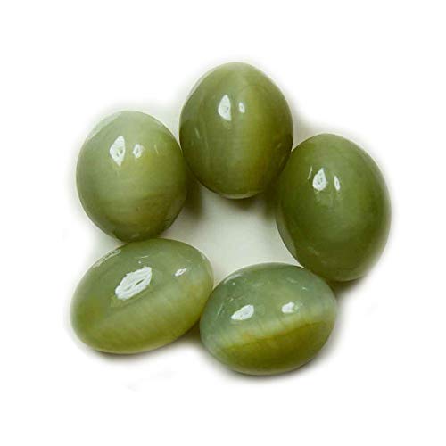 Œil de chat naturel vert en cabochon pour sublimer vos bijoux faits main