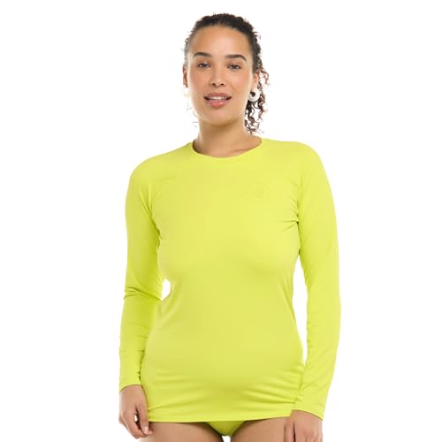 Image of Body Glove Womens Smoothies Sleek Solid Long Sleeve Rashguard with UPF 50+