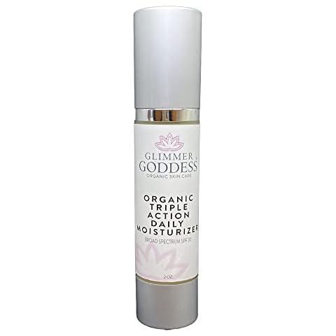 GLIMMER GODDESS Organic Lemon Face Cream - 24 Hr Hydration, Anti-Aging, Shea Butter & Green Tea - Less Stretch Marks, All Skin Types, 2 oz Cover