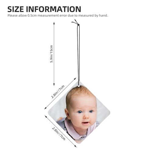 Image of Customize Car Air Fresheners Cards Design Your Own Personalized Double Side Printing Suitable for Bedrooms Wardrobes Shoe Cabinets and Cars, Square, 2.8 inchx2.8 inch