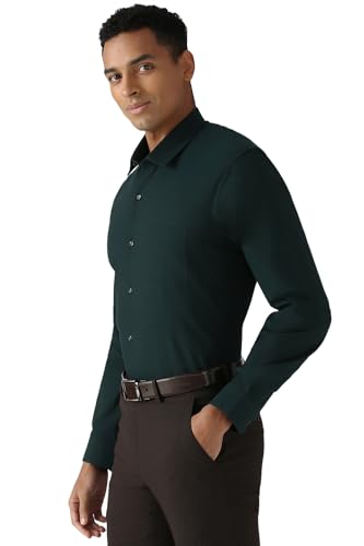 Image of Peter England Men's Cotton Solid Regular Fit Shirt