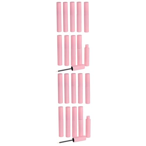 OSOLADY 20個 まつげブラシ空チューブ 空の化粧チューブ 詰め替え可能 実用的な ボトル チューブ付き 空の 化粧容器 アクセサリー 香水 ピンク プラスチック