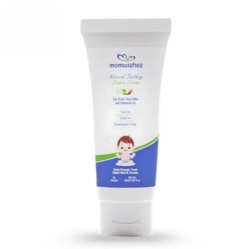 Image of Baby Diaper Rash Cream (50ml) | Rash Relief for Newborns & Babies | Helps Prevent Diaper Rash, Nappy Rash, Redness & Irritation | With Zinc Oxide, Shea Butter & Chamomile | Gentle Baby Skin Protection